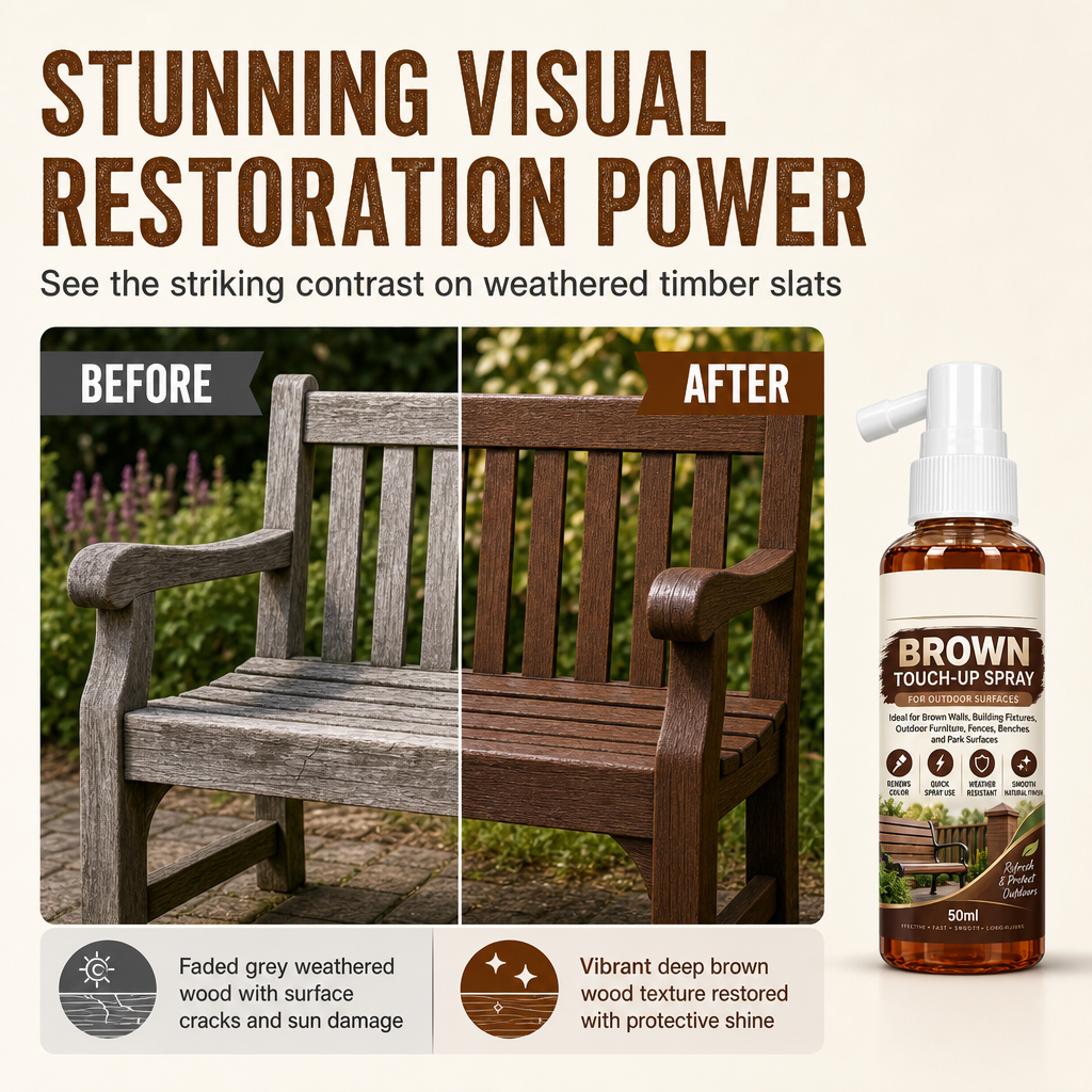 Brown Wood Touch-Up Spray – Refresh Faded Outdoor Furniture