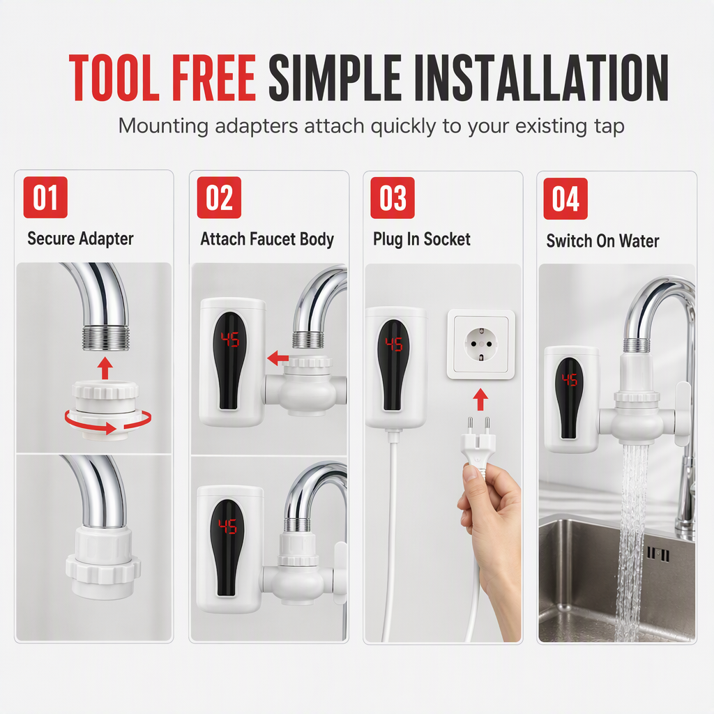 Instant Electric Hot Water Faucet for Kitchen