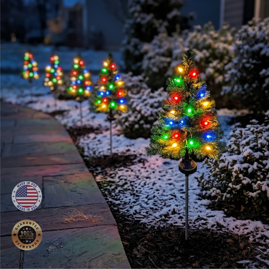 Solar Christmas Tree Set