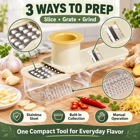 Multifunctional Garlic Grinder & Mandoline Slicer