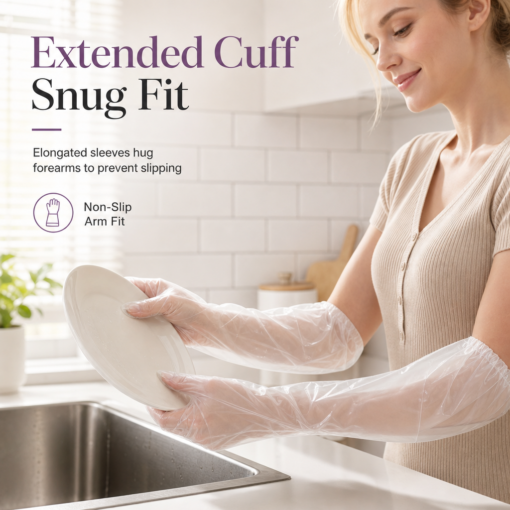 Disposable Long-Cuff Cleaning Gloves