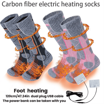 🔥2026 HOT SALE🧦Rechargeable Heated Socks – carbon fiber fast heating🛡️✅