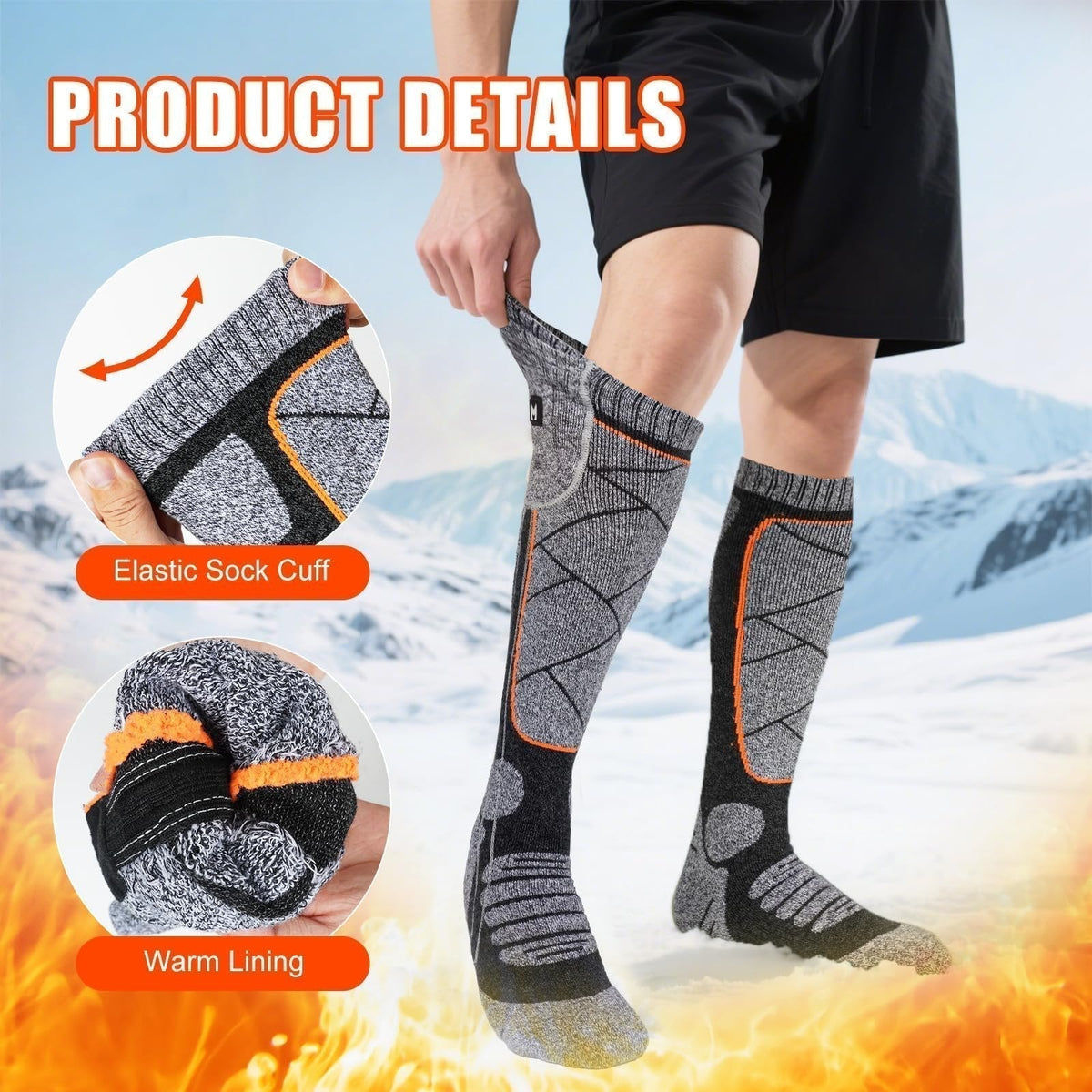 🔥2026 HOT SALE🧦Rechargeable Heated Socks – carbon fiber fast heating🛡️✅