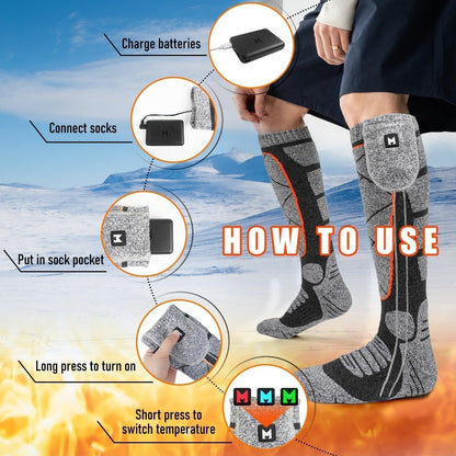 🔥2026 HOT SALE🧦Rechargeable Heated Socks – carbon fiber fast heating🛡️✅