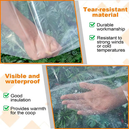 🌧️ Clear Waterproof Tarp Cover – Durable Outdoor Protection with Metal Grommets