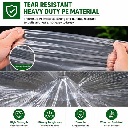 🌧️ Clear Waterproof Tarp Cover – Durable Outdoor Protection with Metal Grommets
