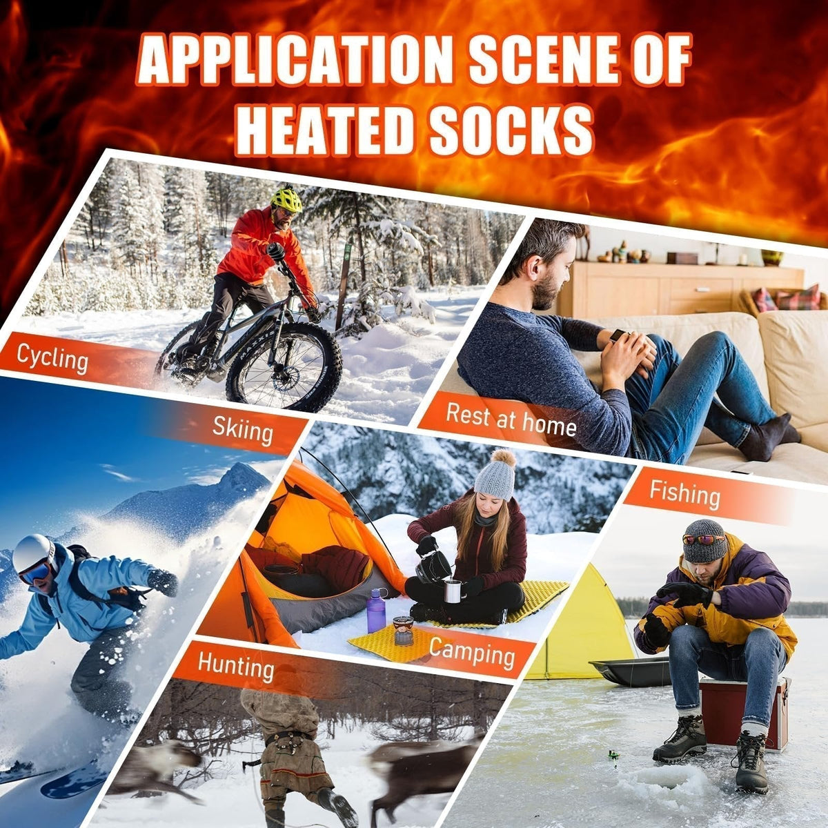 🔥2026 HOT SALE🧦Rechargeable Heated Socks – carbon fiber fast heating🛡️✅