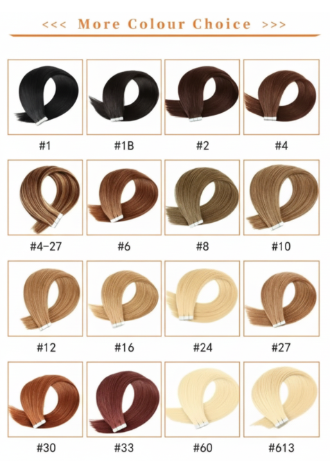 💯Seamless Injected Hand-Tied Invisible Tape In Hair Extension -- 100% VIRGIN HUMAN HAIR
