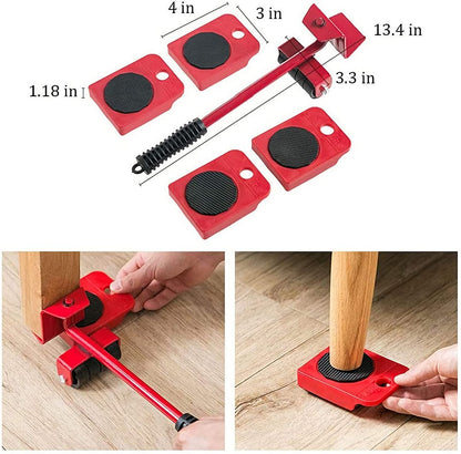 2026 New Arrivals💥Furniture Moving System – lift & slide up to 800 lbs, 360° rotation. 🛡️💪