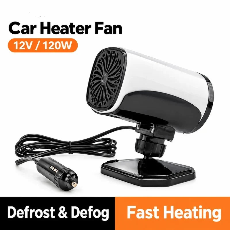 ⏳✨Portable Car Heater Defroster with 360-Degree Rotating Base